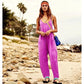 🔥BUY 2 GET 10% OFF💝Solid V-Neck Sling Pocket Jumpsuit