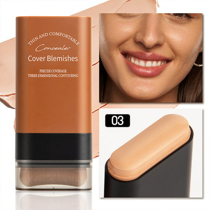 🔥BUY 2 GET 1 FREE! 💄 Instant Concealing Foundation Stick – Built-in Brush, Full Coverage & Lightweight Formula for Flawless Skin ✨📦