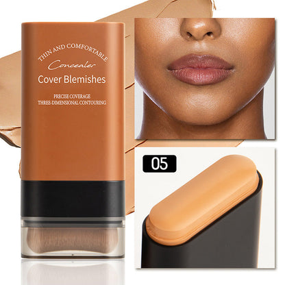 🔥BUY 2 GET 1 FREE! 💄 Instant Concealing Foundation Stick – Built-in Brush, Full Coverage & Lightweight Formula for Flawless Skin ✨📦