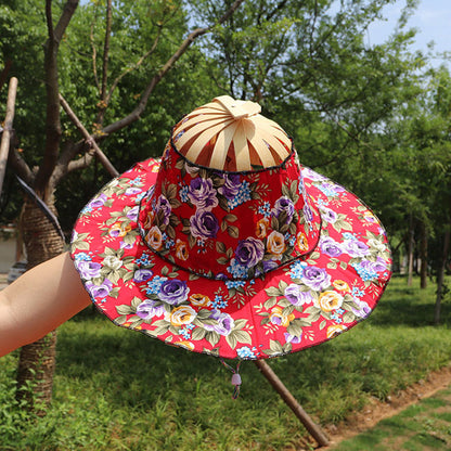 Bamboo Foldable Hand Fan Sun Hat 🔥Buy 2 Free Shipping