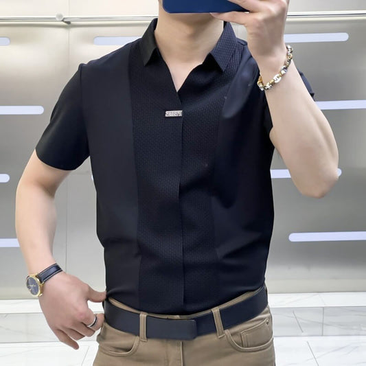 🔥Hot Sale 49% OFF🔥Men’s Business Casual Patchwork Shirt