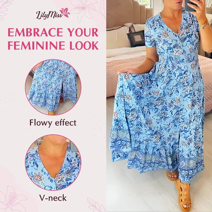 💃Floral Print V-neck Dress