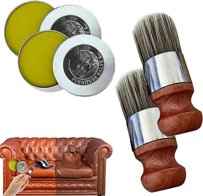 2024 New Furniture Salve for Leather, Suitable for Surface Care of Leather Sofas, Car Leather Seats and Wooden Furniture.