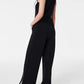 Mock Neck Striped Track Jumpsuit