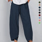 👖50% OFF NOW!✨Vintage Asymmetrical Elastic Waist Pockets Pants – Unique Design, Comfortable Fit & Functional Style🌸