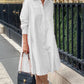 Women's Cotton linen casual dress with pocket