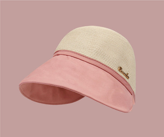 Women's large brim sunscreen hat for beach outing in summer
