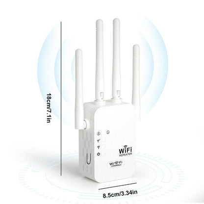 🔥2025 hot sale 🎁1200Mbps Dual Band (5GHz/2.4GHz) WiFi Extender Covers 10,000 sq. ft & 50 Devices