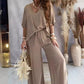 ✨2024 New Products💖Solid Color Women's Loose Fit Jumpsuit Set