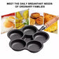 4-cup Cast Iron Non-stick Egg Frying Pan