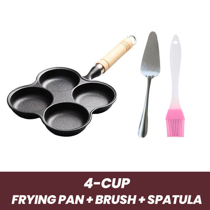 4-cup Cast Iron Non-stick Egg Frying Pan