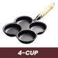 4-cup Cast Iron Non-stick Egg Frying Pan