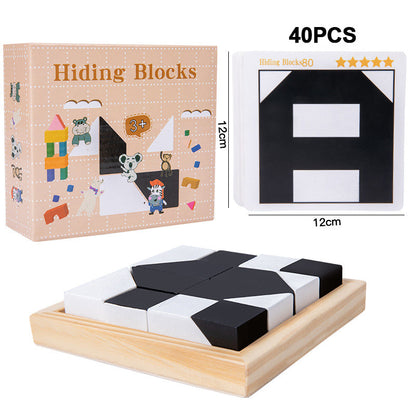 🔥 LAST DAY PROMOTION - 50%OFF 🔥Creative Black & White Block Puzzles Set for Kids