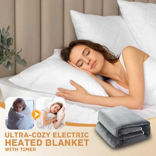 🔥Christmas Sale-Up to 50% OFF🔥Ultra-Cozy Electric Heated Blanket with Timer