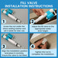 Universal Toilet Fill Valve with Adjustable Height