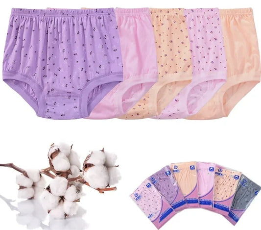 🔥 New High-Waist Ladies Cotton Panties Plus Sizes