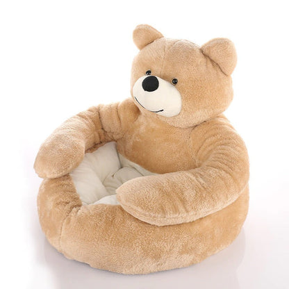 Bear Hug Cat Dog Plush Bed