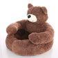Bear Hug Cat Dog Plush Bed